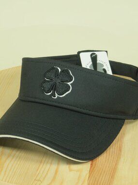Black Clover Clear Visor 2 Golf Hat Mens Black Adjustable Stretch New